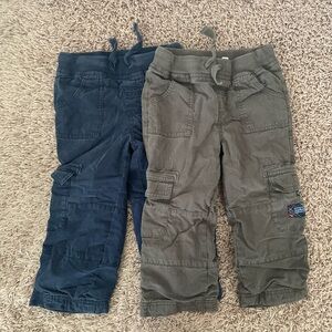 Jojo Maman Bébé 2-3 years Kids Cargo Pants Set - Blue and Green